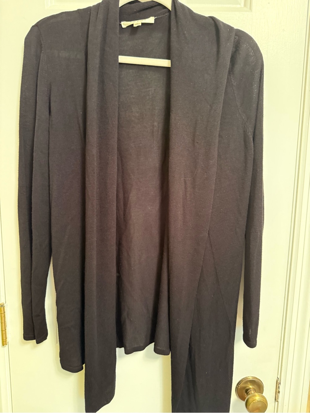 Lightweight black Open front cardigan